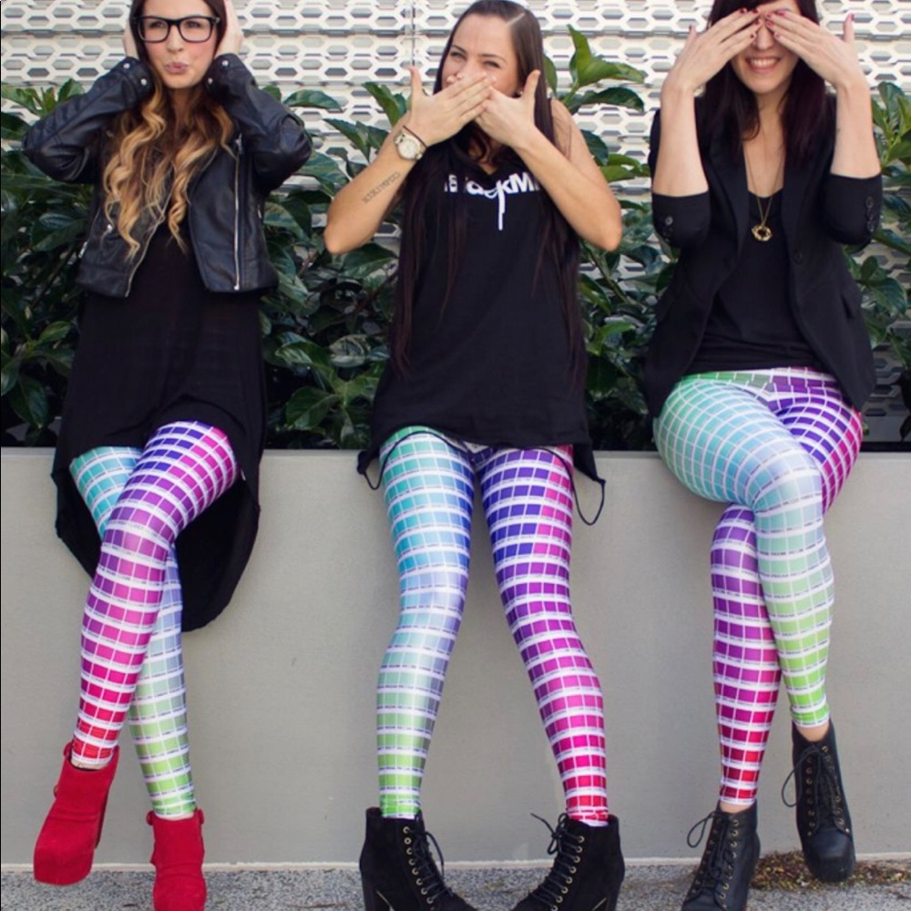 Blackmilk Museum Pantone Hex Color Leggings//Small